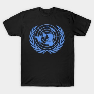 Emblem of the United Nations (Blue on white) T-Shirt